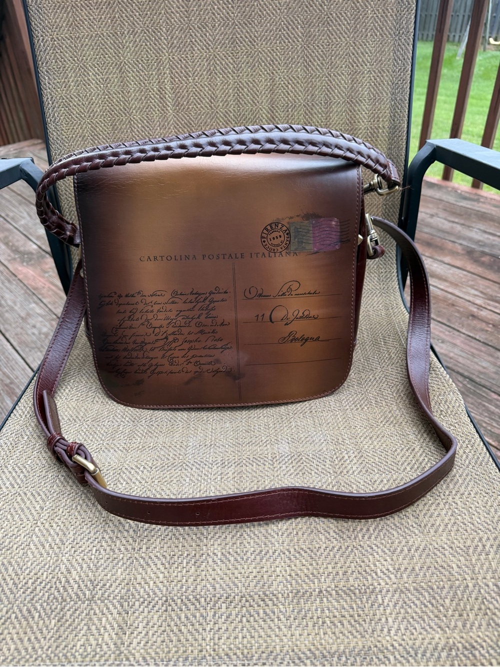 Patricia Nash DISCOVERY POSTCARD Purse Handbag Shoulder Crossbody